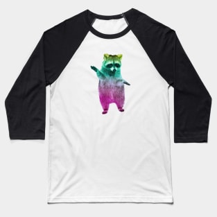 Rainbow Raccoon 3 Baseball T-Shirt